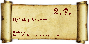 Ujlaky Viktor névjegykártya