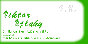 viktor ujlaky business card